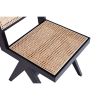 Manhattan Comfort Hamlet Dining Chair in Black and Natural Cane - Set of 2