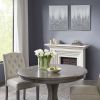 Silver Glimmer Heavily Embellished 2-piece Canvas Wall Art Set