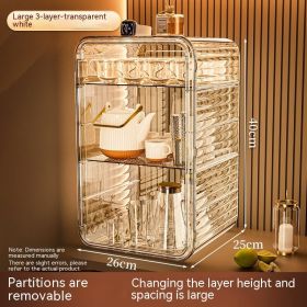 Dustproof Cup Storage Rack Water Cup Storage Rack (Option: 3 Layer Large Transparent)