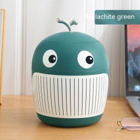 Desktop Trash Bin Affordable Luxury Style Cute Mini Office Tables (Option: Peacock Green)