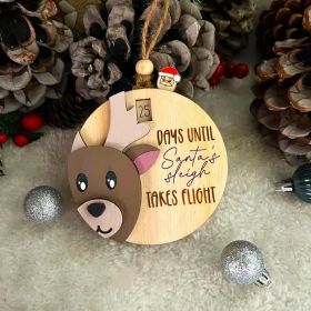 3D Santa Claus Countdown Decoration (Option: Deer)