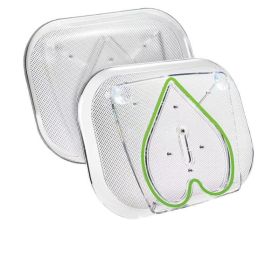 Refrigerator Rotating Tray Heart-shaped Track Transparent Rectangular Refrigerator Storage Tray Dining Tray Kitchen Gadgets (Option: Large Boxed)
