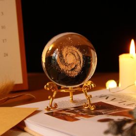 1pc Crystal Ball Art Decoration; Decoration Craft; Crystal Ball Valentine's Day Gifts Birthday Gifts (Color: Milky Way)