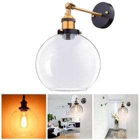 7.9 Ball Shape Glass Wall-mounted Light/Transparent (Color: White)